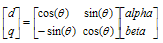 Park Transform equation